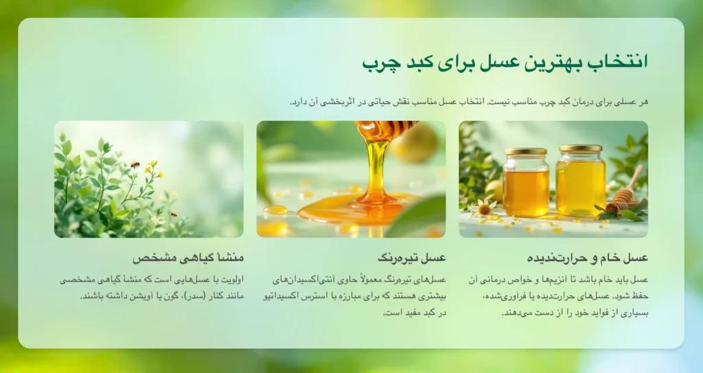 بهترین عسل برای کبد چرب